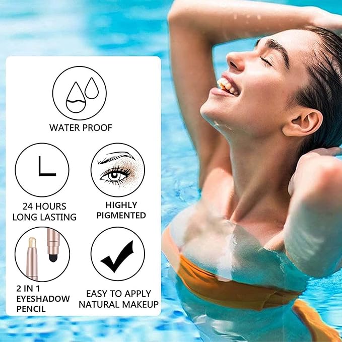 Red Matte Eyeshadow Stick, Smooth Cream Shimmer Single Eyeshadow Pencil High Pigment Long Lasting Waterproof Eye Shadow Pen, Hypoallergenic Eye Highlighter Stick Create Multi-Dimensional Eyes Look 04#