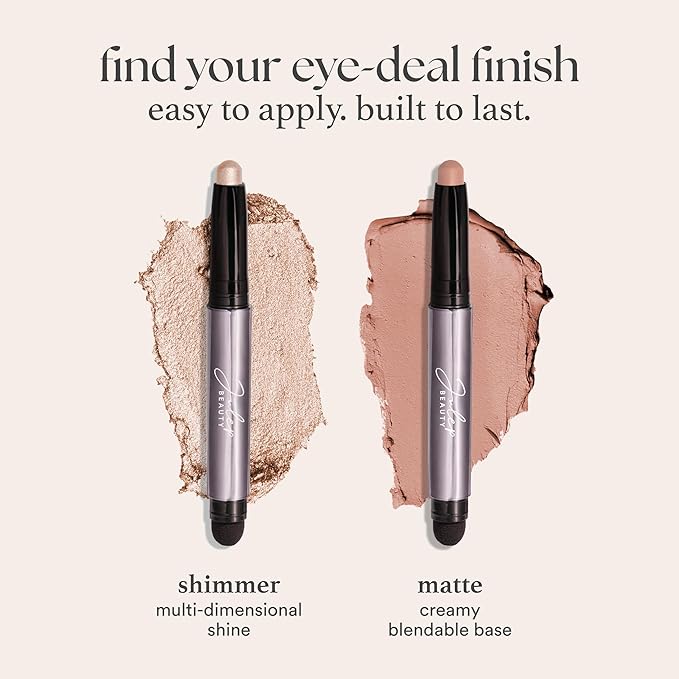 Julep Eyeshadow 101 Cream-to-Powder Waterproof Shadow Stick – Smoky Tawny Matte – Long-Lasting, Crease-Proof, Muted Brown Matte Eyeshadow with Built-in Smudger