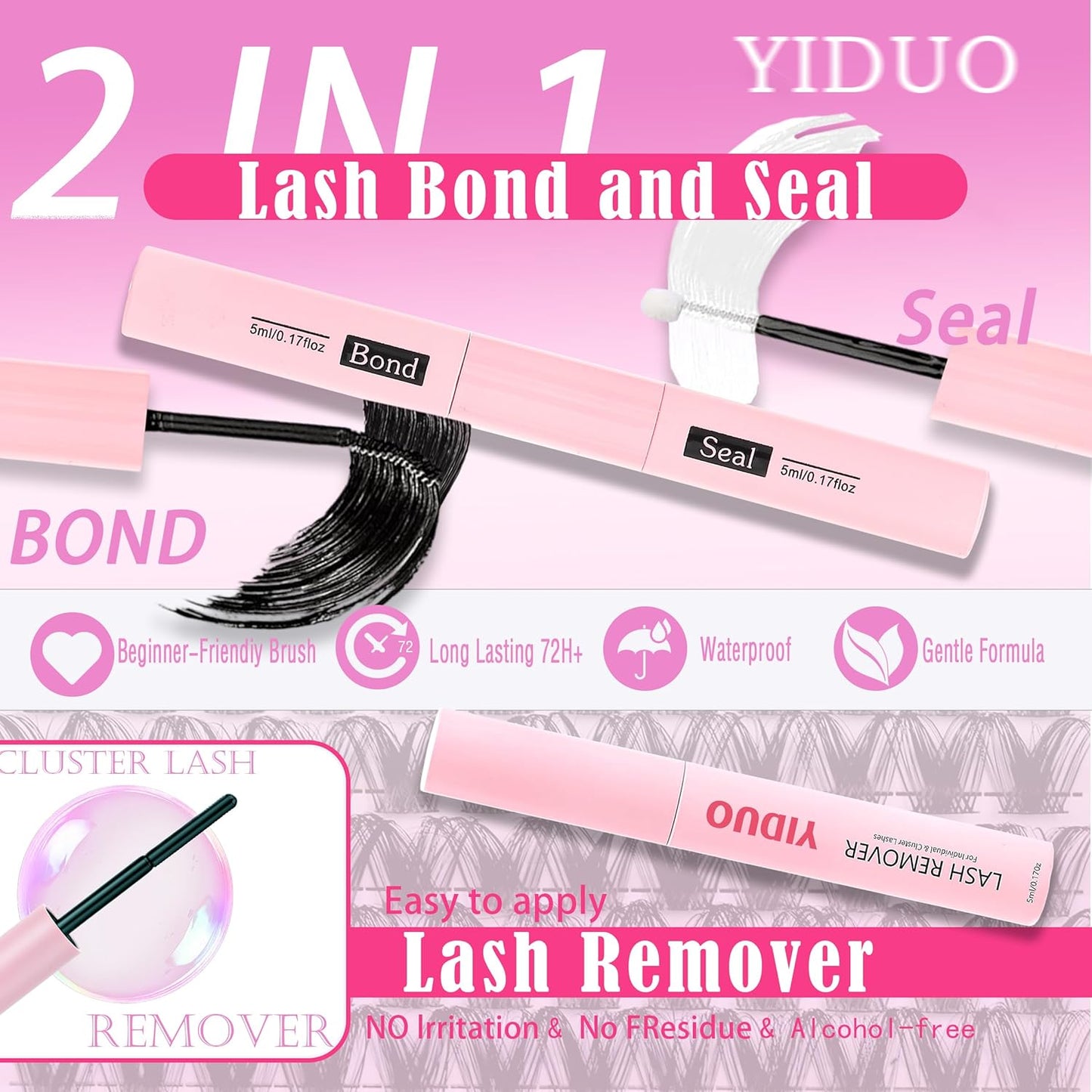 994Pcs Bulk Packs Lashes Clusters Kit Volume False Eyelash Extensions D Curl Wispy Individual Fake Eyelashes, Volume Studio Effect, Wholesale Large Pack with Glue&Seal|Tweezers|Removers|Cleanser