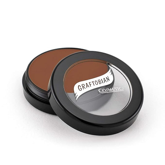 Graftobian HD Glamour Crème Foundation 1/2oz, Weightless Full Coverage Makeup, 65 Inclusive Shades, For All Skin Types, Natural or Full-Glam Looks, For Professionals and Beginners, Smoke