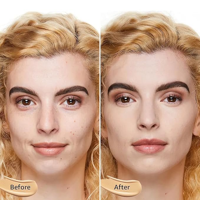 Mushroom Head Air Cushion CC Cream Foundation - Moisturizing & Long-Lasting BB Cream Concealer Makeup Base for All Skin Types, Brighten Long - Lasting Even Color Correcting Concealer (Ivory)