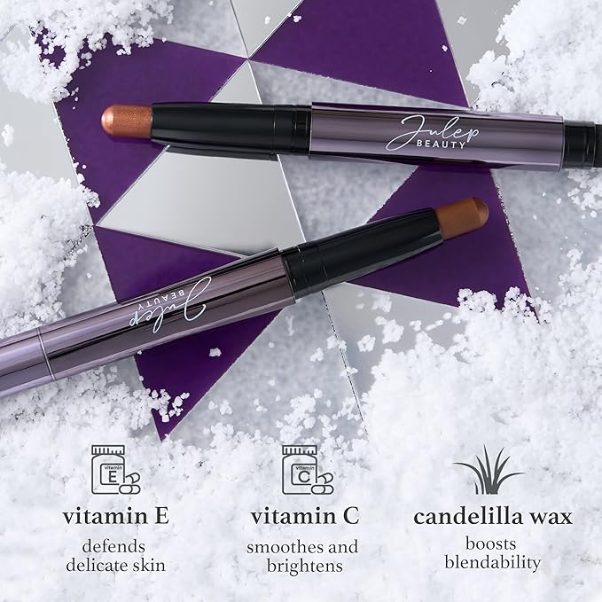 Julep Eyeshadow 101 Crème-to-Powder Eyeshadow Stick Duo, Copper Shimmer & Cocoa Shimmer