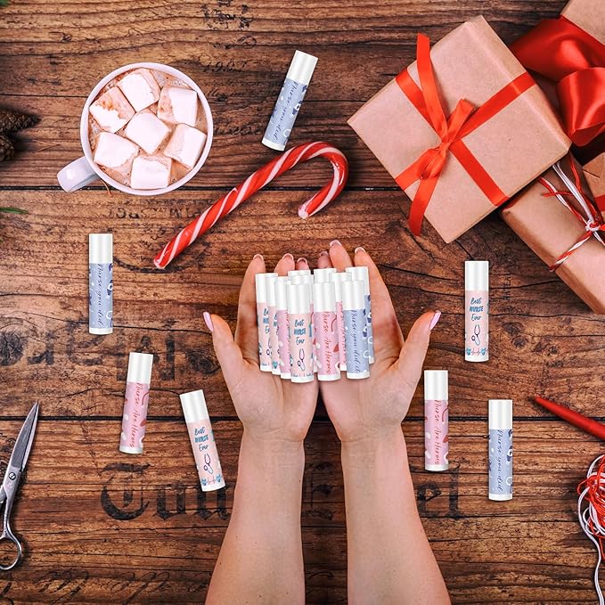 60 Pcs Nurse Appreciation Lip Balms Bulk Inspirational Nursing Moisturizing Lip Balms Gifts for Nurses Certified Nursing Assistants Nurses Day Nurses Week Gifts, Jasmine Flavor