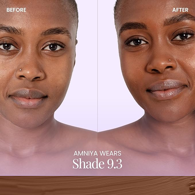 Naked Sundays BeautyScreen™ SPF 50 Mineral Peptide Foundation Tint – 2-in-1 Skin Tint & Mineral Sunscreen | Radiant, Buildable Coverage, Acne-Safe, Infused with Peptides (9.3 Rich Deep, 1.01 oz)