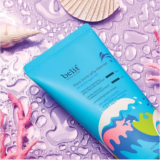 belif Jelly Hydrating Deep Cleanser – Low pH Mild & Gentle Gel-to-Foam Face Wash for Daily Deep Pore Cleansing, Hydrating and Refreshing for All Skin Types, Korean Skincare, 5.41 fl.oz
