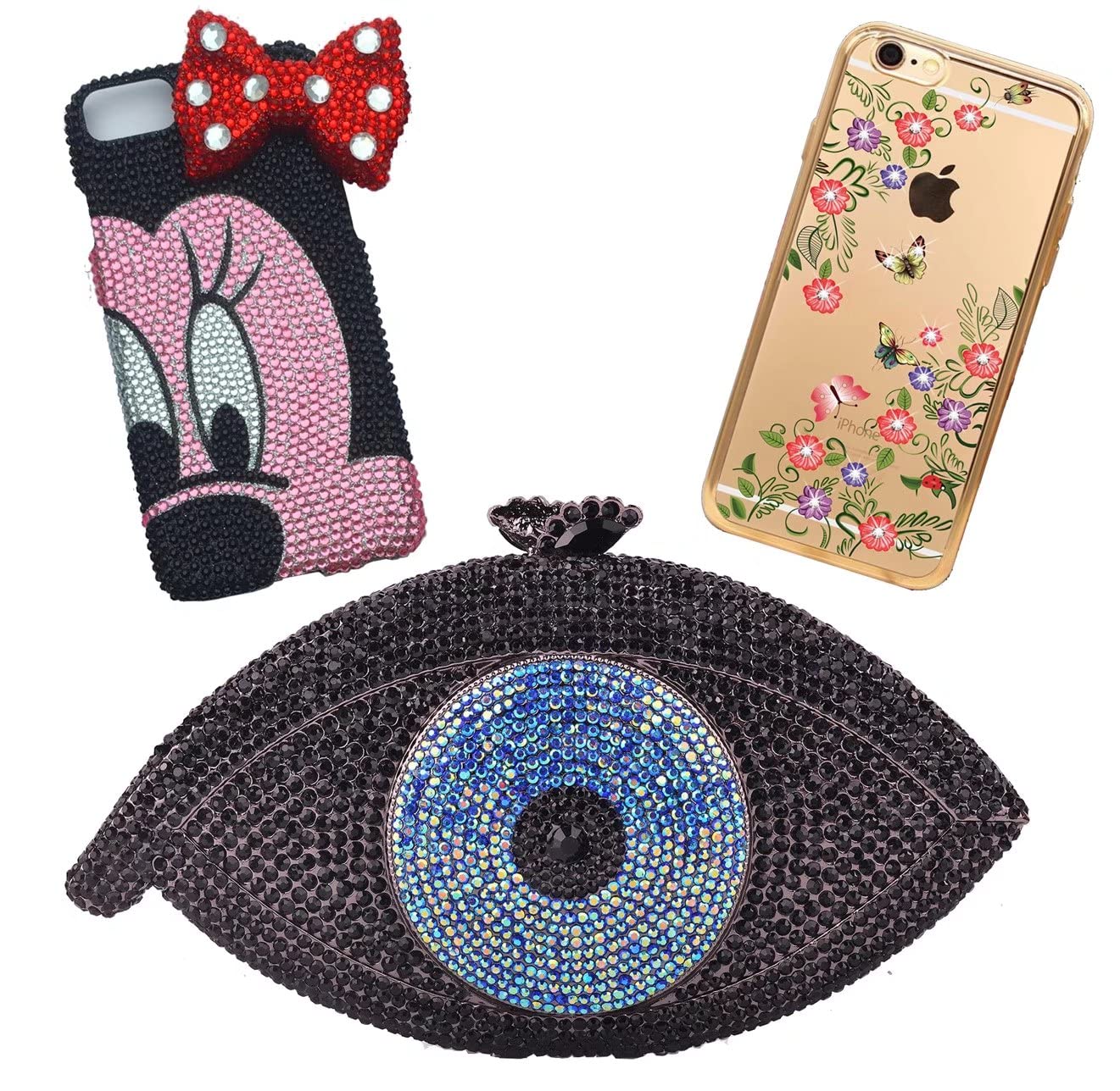 1000 Pieces SS20 5mm Flatback Rhinestones Clear Glass Round Gems Crystals for Nail Art DIY Crafts Clothes Shoes Bags （Red）