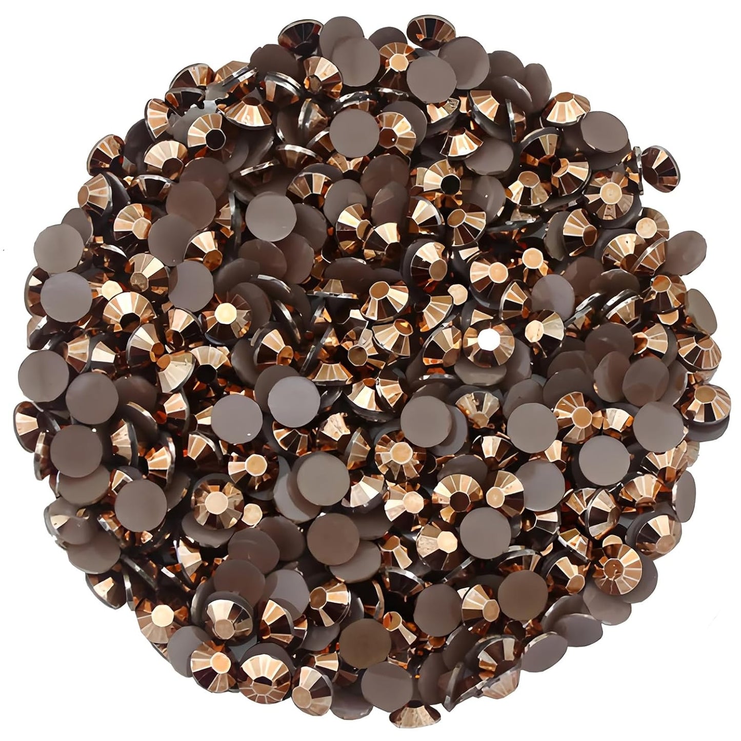 2250 Pcs SS16 4mm AB Flatback Rhinestones for Nails Art Crafts Glitter Round Shine Gems Crystals DIY Clothes Shoes （Bronze AB）