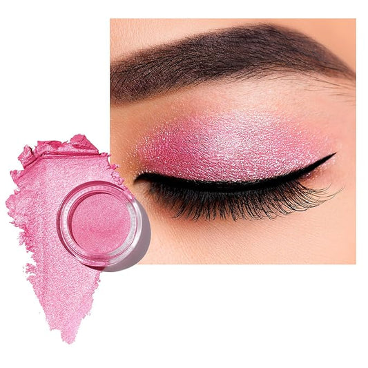 Oulac Pink Cream Eyeshadow also for Highlighter Large Capacity Highly Pigmented Eye Shadow Waterproof &Long Lasting with Moisturizing Formula 11