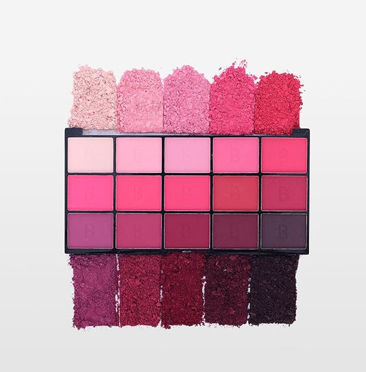 15 Colors Eyeshadow Palette | Versatile Range for Unlimited Eye Looks. (Rose)