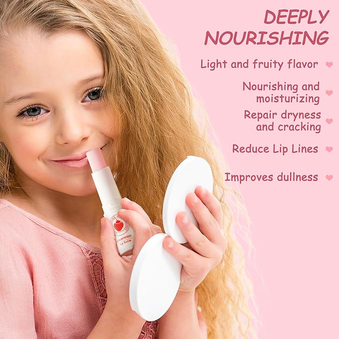 24 Pack Valentines Day Gifts for Kids lip balm bulk,chapstick bulk,party favors for kids boys girls,Natural Moisturizing Lip Balm for dry cracked lips,goody bag filler,Wedding Gifts