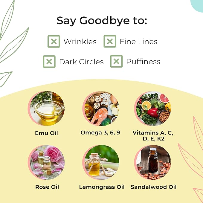 Australian Emu Oil with Vitamin E & C - 50mL Skin Brightener Serum for Face & Body to Reduce Visible Signs of Aging, Spots & Sun Damage - Antioxidant w/Omega 3 6 9 & Essential Oils by Y-Not Natural