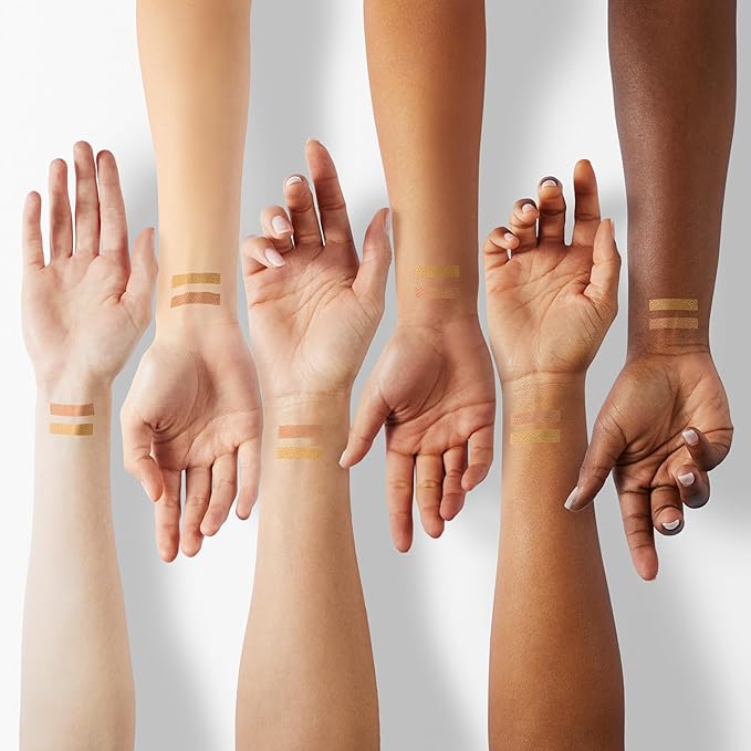 Julep Eyeshadow 101 Crème-to-Powder Waterproof Eyeshadow Stick Duo – Long-Lasting, Crease-Proof, Easy Apply with Built-in Smudger - Bronze Shimmer and Warm Gold Shimmer