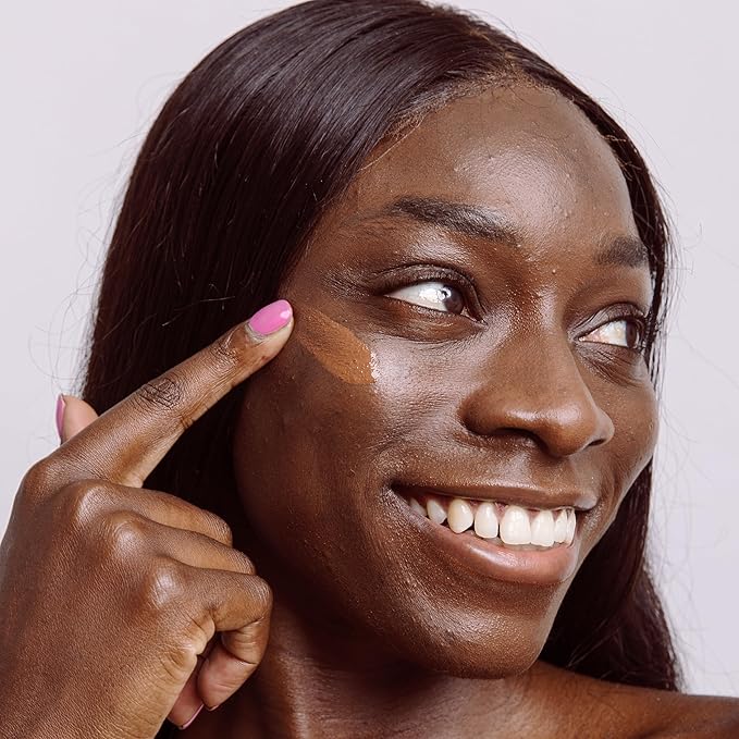 Naked Sundays BeautyScreen™ SPF 50 Mineral Peptide Foundation Tint – 2-in-1 Skin Tint & Mineral Sunscreen | Radiant, Buildable Coverage, Acne-Safe, Infused with Peptides (8 Golden Mahogany, 1.01 oz)