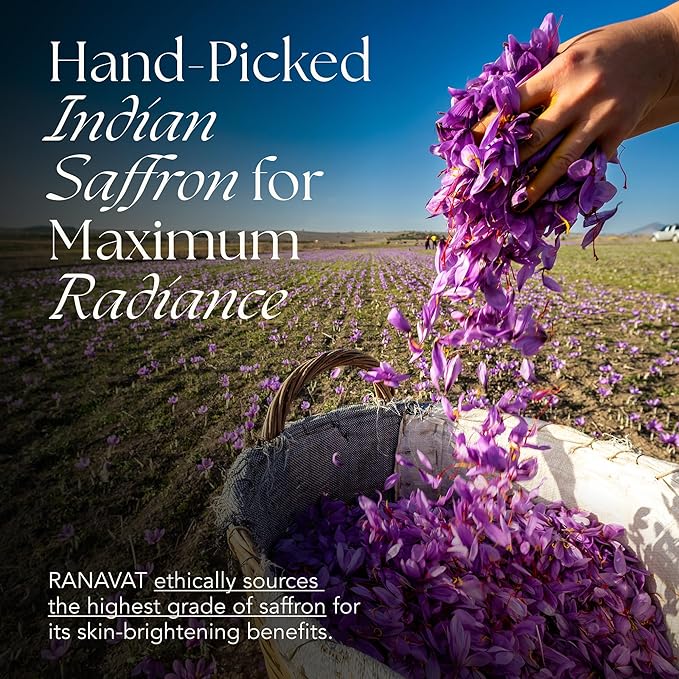 Brightening Saffron Serum - Discoloration Correcting Face Serum, Dark Spot Corrector, Vitamin C Alternative & Hyperpigmentation Treatment - Leaves Skin with a Healthy Glow (1 oz)