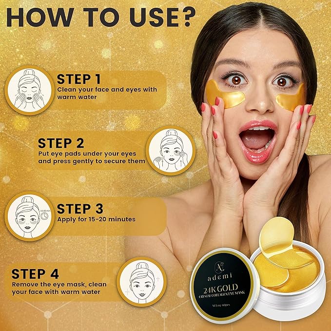 24k Gold Crystal Collagen Eye Mask