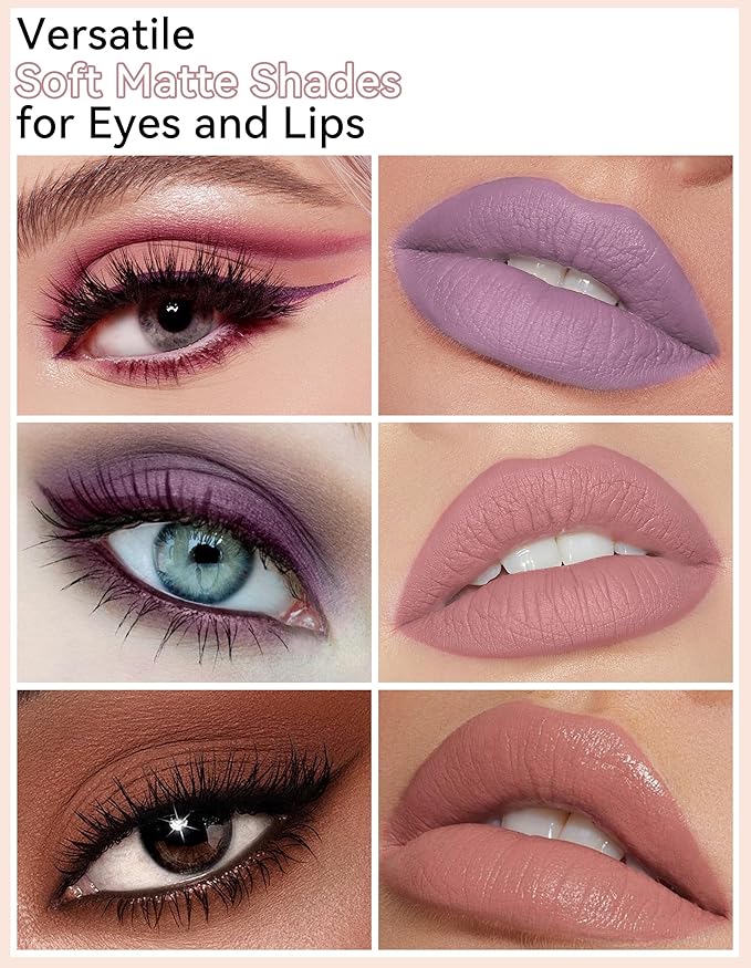 Erinde Waterproof Cream Eyeshadow Stick, Matte Nude Eye Shadow Sticks, Longwear Blendable High Pigmented, Neutral Eye Shadow Sticks Matte for Older Eyes, Smokey Eyeshadow Pencil Crayon, 11 Rose Nude