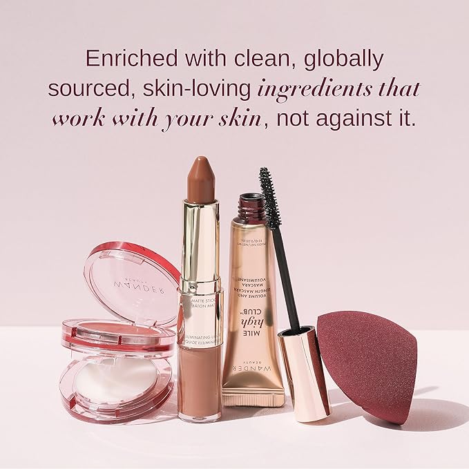 Wander Beauty Wanderlust Powder Foundation - Golden Rich - Blurs & Evens Skin Tone - Perfects & Hydrates With Hyaluronic Acid, Aloe, Honeysuckle, & Vitamin E - Lightweight, Buildable Coverage -0.31 oz