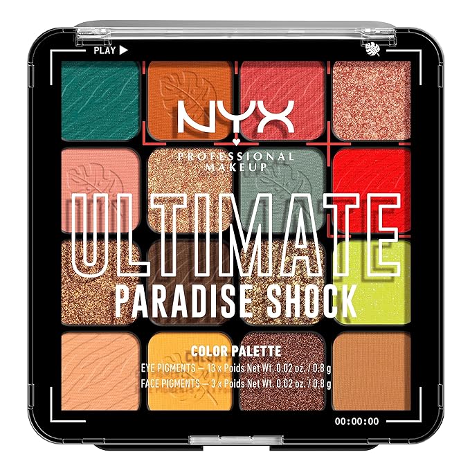 NYX PROFESSIONAL MAKEUP, Ultimate Shadow Palette, Eyeshadow Palette - Paradise Shock