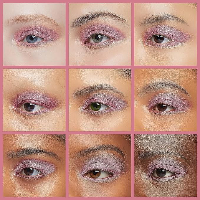 Oulac Pink Eyeshadow Glitter Eyeshadow Highly Pigmented Waterproof & Long Lasting Crease-Free Moisturizing Smooth Formula, Shimmer Glitter Eye Makeup. 6g (10)